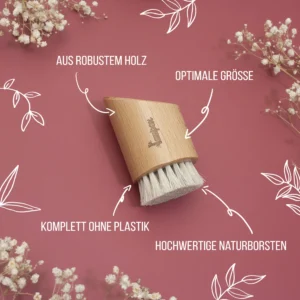 Natürliche Gesichtsreinigungsbürste mit Pferdehaarborsten