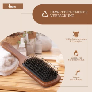 Die Paddlebrush ist besonders praktisch, da sie eine große Bürstenfläche hat und ich dadurch schnell meine Haare kämmen kann.