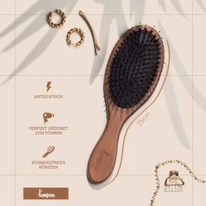 Die Entwirrbürste für lange Haare und Locken ist ein unverzichtbares Werkzeug für Menschen mit widerspenstigem Haar und hilft dabei, Knoten und Verwicklungen zu lösen, ohne dabei Schmerzen zu verursachen.