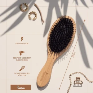 Die Entwirrbürste für lange Haare und Locken ist eine praktische Lösung für Damen, Herren und Kinder, die mit Haarknoten und Verwicklungen zu kämpfen haben.