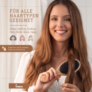 Eine Massagebürste für die Kopfhaut kann dazu beitragen, Schuppen und abgestorbene Hautzellen zu entfernen und die Gesundheit der Kopfhaut zu verbessern.