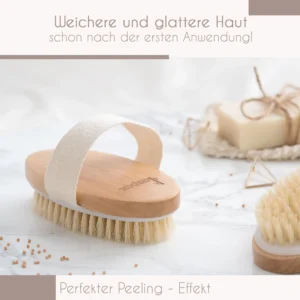 Die Massagebürste ist ein ausgezeichnetes Werkzeug, um die Lymphfunktion im Körper zu verbessern und die Durchblutung zu fördern.