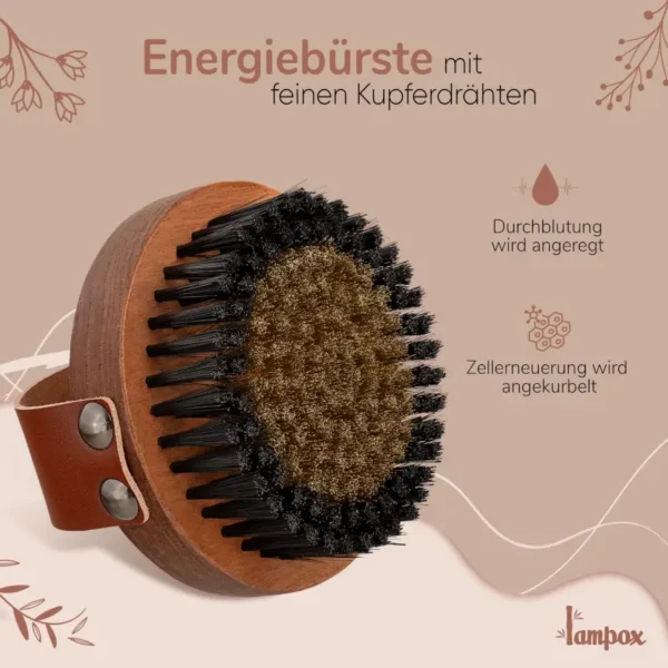Vegane Körperbürste Kupfer + Vegane Gesichtsbürste Kupfer im Set – Bild 2