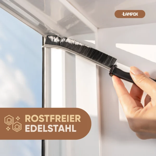 Fugenbürsten 4er Set – Edelstahlgriff & harte Nylonborsten – ideal für Fugen, Armaturen, Küche & Bad – Bild 3