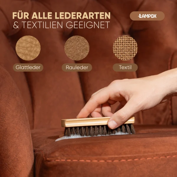 Lederbürste – Bambusgriff & Pferdehaarborsten für empfindliches Leder – Bild 4