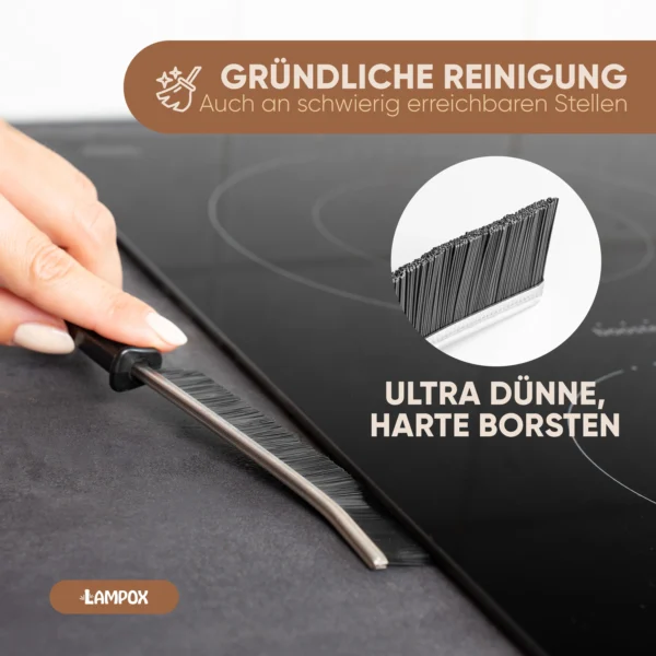 Fugenbürsten 4er Set – Edelstahlgriff & harte Nylonborsten – ideal für Fugen, Armaturen, Küche & Bad – Bild 4