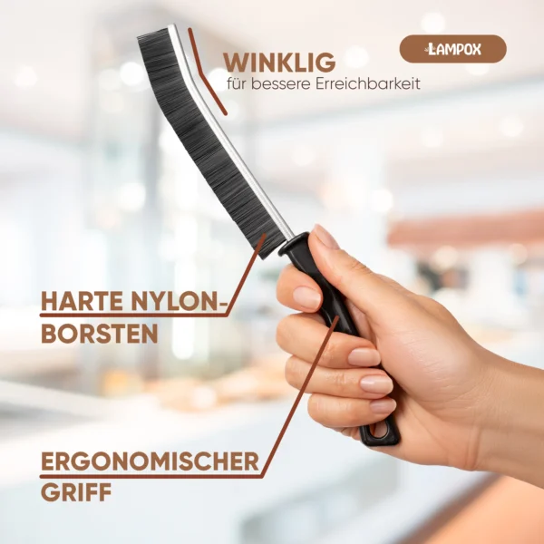 Fugenbürsten 4er Set – Edelstahlgriff & harte Nylonborsten – ideal für Fugen, Armaturen, Küche & Bad – Bild 5