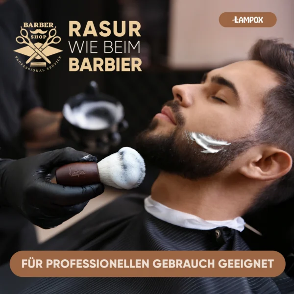 Rasierpinsel – vegane Borsten & Buchenholzgriff – perfekte Schaumbildung wie beim Barbier – Bild 5