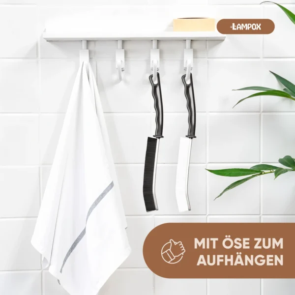 Fugenbürsten 4er Set – Edelstahlgriff & harte Nylonborsten – ideal für Fugen, Armaturen, Küche & Bad – Bild 7