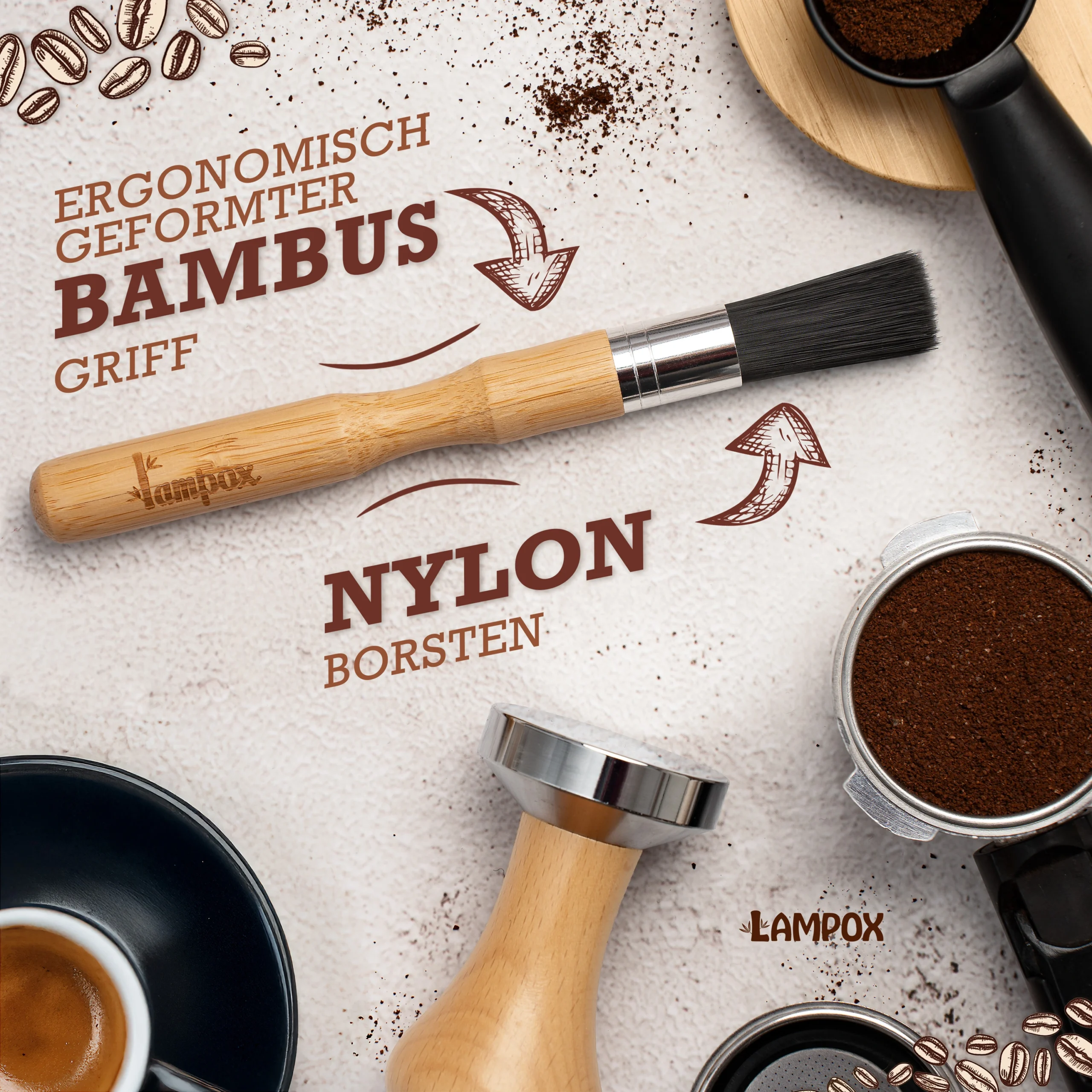 Barista Pinsel - Reinigungspinsel, Küchenpinsel – Bild 3