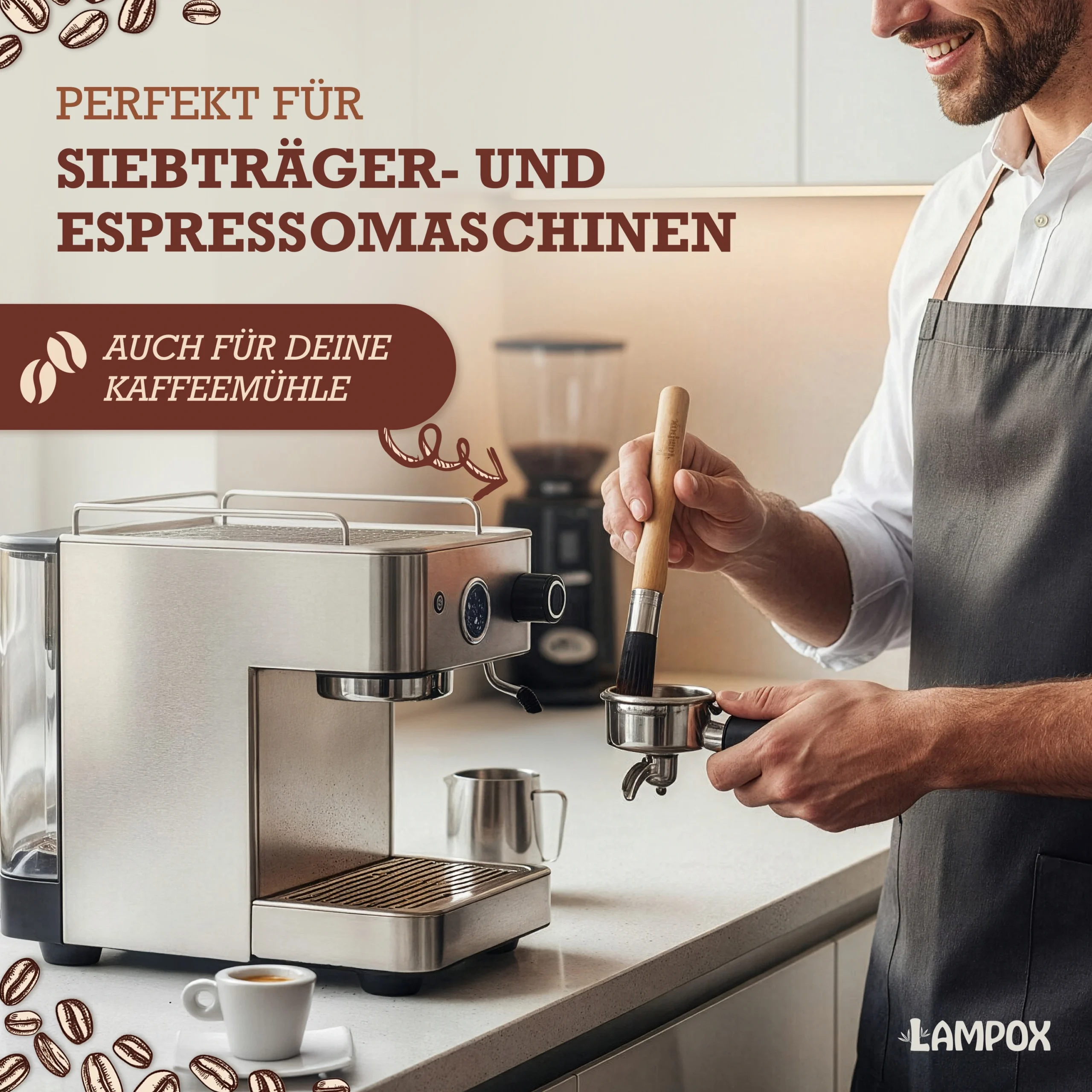 Barista Pinsel - Reinigungspinsel, Küchenpinsel – Bild 5